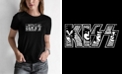 LA Pop Art Women's Word Art Kiss Logo T-shirt